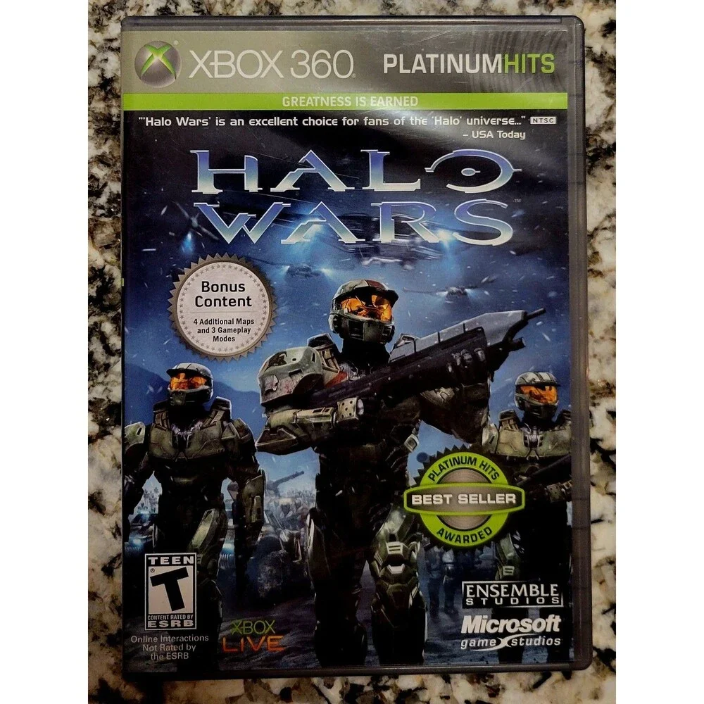 XBOX 360 PLATINUM HITS: Halo Wars,CIB,TESTED & WORKING, CLN DISC,FAST SHIPPING
